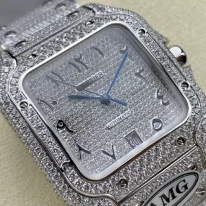 ĐỒNG HỒ CARTIER SANTOS REPLICA 1:1 CỌC SỐ Ả RẬP MÁY CƠ AUTOMATIC AMG 40MM 3 ĐỒNG HỒ CARTIER SANTOS REPLICA 11 CỌC SỐ Ả RẬP MÁY CƠ AUTOMATIC AMG 40MM