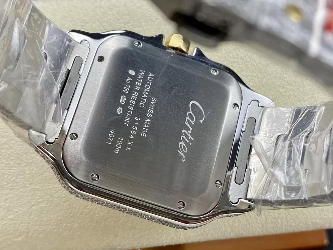 ĐỒNG HỒ CARTIER SANTOS REPLICA 11 DEMI ĐÍNH ĐÁ CỌC SỐ Ả RẬP NHÀ MÁY AMG 40MM (1) ĐỒNG HỒ CARTIER SANTOS REPLICA 11 DEMI ĐÍNH ĐÁ CỌC SỐ Ả RẬP NHÀ MÁY AMG 40MM