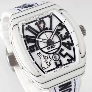 FRANCK MULLER REPLICA 1:1 WATCH RABBIT DIAL CARBON CASE AB FACTORY 44X54MM 1 ĐỒNG HỒ FRANCK MULLER REPLICA 11 MẶT TRẮNG VỎ SỢI CACBON AB FACTORY 44X54MM