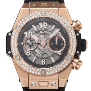 ĐỒNG HỒ HUBLOT BIG BANG UNICO REP 11 KING GOLD NIỀNG FULL ĐÁ 44MM