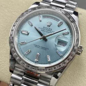 ĐỒNG HỒ NAM ROLEX DAY-DATE 228396 MẶT XANH CỌC ĐÁ REPLICA 1:1 NHÀ MÁY Q 40MM 3 ĐỒNG HỒ NAM ROLEX DAY-DATE 228396 MẶT XANH CỌC ĐÁ REPLICA 11 NHÀ MÁY Q 40MM