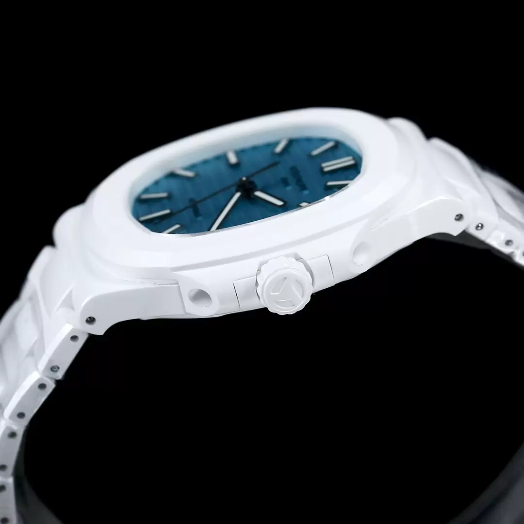 ĐỒNG HỒ PATEK PHILIPPE NAUTILUS 5711 VỎ GỐM CERAMIC REP 11 MÀU TRẮNG 40MM (5) ĐỒNG HỒ PATEK PHILIPPE NAUTILUS 5711 VỎ GỐM CERAMIC REP 11 MÀU TRẮNG 40MM