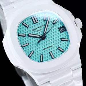 ĐỒNG HỒ PATEK PHILIPPE NAUTILUS 5711 VỎ GỐM CERAMIC REP 1:1 MÀU TRẮNG 40MM 3 ĐỒNG HỒ PATEK PHILIPPE NAUTILUS 5711 VỎ GỐM CERAMIC REP 11 MÀU TRẮNG 40MM