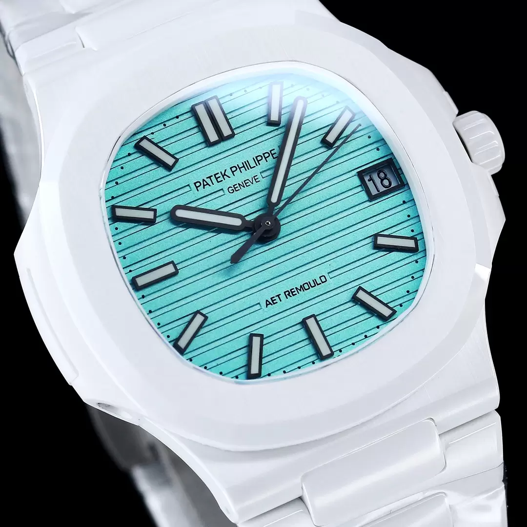ĐỒNG HỒ PATEK PHILIPPE NAUTILUS 5711 VỎ GỐM CERAMIC REP 11 MÀU TRẮNG 40MM (6) ĐỒNG HỒ PATEK PHILIPPE NAUTILUS 5711 VỎ GỐM CERAMIC REP 11 MÀU TRẮNG 40MM