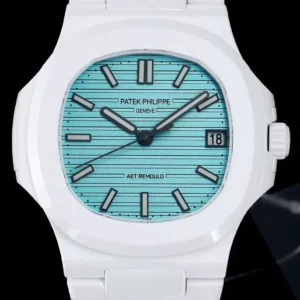 ĐỒNG HỒ PATEK PHILIPPE NAUTILUS 5711 VỎ GỐM CERAMIC REP 1:1 MÀU TRẮNG 40MM 2 ĐỒNG HỒ PATEK PHILIPPE NAUTILUS 5711 VỎ GỐM CERAMIC REP 11 MÀU TRẮNG 40MM