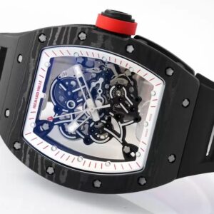 RICHARD MILLE RM055 REPLICA WATCH BLACK WHITE DIAL FULL CACBON ZF 49.9X42.7MM 4 ĐỒNG HỒ RICHARD MILLE RM055 REPLICA 11 LỘ CƠ VỎ ĐEN FULL CACBON NHÀ MÁY ZF 49.9X42.7MM