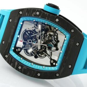 RICHARD MILLE RM055 REPLICA WATCH BLUE DIAL ZF FACTORY 49.9X42.7MM 6 ĐỒNG HỒ RICHARD MILLE RM055 REPLICA 11 MẶT XANG DƯƠNG LỘ CƠ NHÀ MÁY ZF 49.9X42.7MM