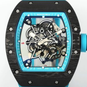 RICHARD MILLE RM055 REPLICA WATCH BLUE DIAL ZF FACTORY 49.9X42.7MM 1 ĐỒNG HỒ RICHARD MILLE RM055 REPLICA 11 MẶT XANG DƯƠNG LỘ CƠ NHÀ MÁY ZF 49.9X42.7MM