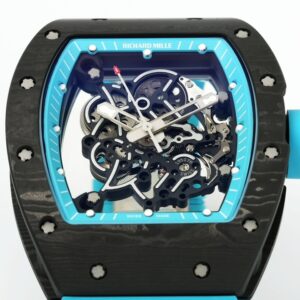 RICHARD MILLE RM055 REPLICA WATCH BLUE DIAL ZF FACTORY 49.9X42.7MM 2 ĐỒNG HỒ RICHARD MILLE RM055 REPLICA 11 MẶT XANG DƯƠNG LỘ CƠ NHÀ MÁY ZF 49.9X42.7MM