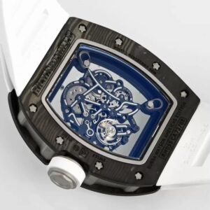 RICHARD MILLE RM055 REPLICA WATCHES CARBON CASE WHITE RUBBER STRAP ZF FACTORY 49.9X42.7MM 7 ĐỒNG HỒ RICHARD MILLE RM055 REPLICA 11 VIỀN CACBON DÂY CAO SU TRẮNG CAO CẤP ZF FACTORY 49.9X42.7MM