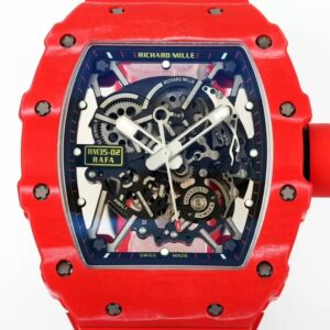 RICHARD MILLE RM35-02 REP 11 WATCH CACBON FULL RED ZF FACTORY 44MM 1 ĐỒNG HỒ RICHARD MILLE RM35-02 REP 11 VỎ CACBON DÂY CAO SU CAO CẤP NHÀ MÁY ZF 44MM