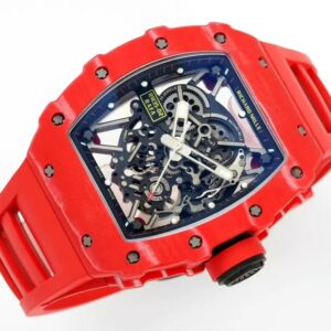RICHARD MILLE RM35-02 REP 11 WATCH CACBON FULL RED ZF FACTORY 44MM 6 ĐỒNG HỒ RICHARD MILLE RM35-02 REP 11 VỎ CACBON DÂY CAO SU CAO CẤP NHÀ MÁY ZF 44MM