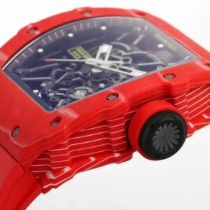 RICHARD MILLE RM35-02 REP 11 WATCH CACBON FULL RED ZF FACTORY 44MM 5 ĐỒNG HỒ RICHARD MILLE RM35-02 REP 11 VỎ CACBON DÂY CAO SU CAO CẤP NHÀ MÁY ZF 44MM