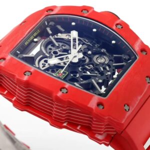RICHARD MILLE RM35-02 REP 11 WATCH CACBON FULL RED ZF FACTORY 44MM 3 ĐỒNG HỒ RICHARD MILLE RM35-02 REP 11 VỎ CACBON DÂY CAO SU CAO CẤP NHÀ MÁY ZF 44MM