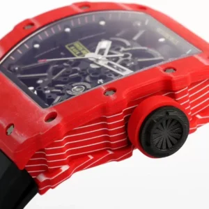 RICHARD MILLE35-02 REPLICA 1:1 WATCH RED CACBON CASE NTPT ZF FACTORY 44MM 7 ĐỒNG HỒ RICHARD MILLE35-02 REPLICA 11 MÀU ĐỎ SỢI CACBON NTPT ZF FACTORY 44MM