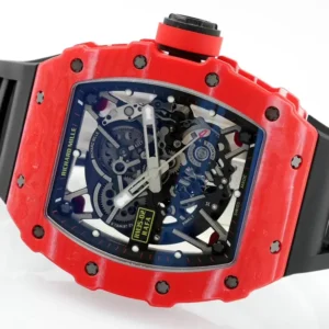 RICHARD MILLE35-02 REPLICA 1:1 WATCH RED CACBON CASE NTPT ZF FACTORY 44MM 4 ĐỒNG HỒ RICHARD MILLE35-02 REPLICA 11 MÀU ĐỎ SỢI CACBON NTPT ZF FACTORY 44MM