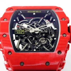 RICHARD MILLE35-02 REPLICA 1:1 WATCH RED CACBON CASE NTPT ZF FACTORY 44MM 2 ĐỒNG HỒ RICHARD MILLE35-02 REPLICA 11 MÀU ĐỎ SỢI CACBON NTPT ZF FACTORY 44MM