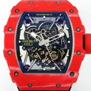 RICHARD MILLE35-02 REPLICA 1:1 WATCH RED CACBON CASE NTPT ZF FACTORY 44MM 1 ĐỒNG HỒ RICHARD MILLE35-02 REPLICA 11 MÀU ĐỎ SỢI CACBON NTPT ZF FACTORY 44MM