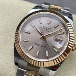 ROLEX DATEJUST 126331 SUPER FAKE WATCH DEMI OYSTER STRAP CLEAN 41MM 2 ĐỒNG HỒ ROLEX DATEJUST 126331 REP 11 CỌC SỐ DẠ QUANG CLEAN FACTORY 41MM