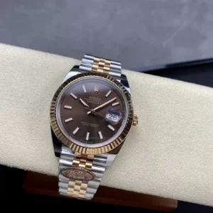 ROLEX DATEJUST 126331 REPLICA WATCHES CHOCOLATE DIAL CLEAN FACTORY 41MM 3 ĐỒNG HỒ ROLEX DATEJUST 126331 REPLICA 11 CỌC SỐ DẠ QUANG NHÀ MÁY CLEAN 41MM