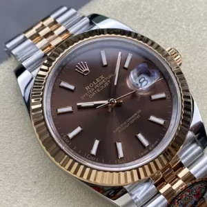 ROLEX DATEJUST 126331 REPLICA WATCHES CHOCOLATE DIAL CLEAN FACTORY 41MM 1 ĐỒNG HỒ ROLEX DATEJUST 126331 REPLICA 11 CỌC SỐ DẠ QUANG NHÀ MÁY CLEAN 41MM