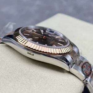 ROLEX DATEJUST 126331 REPLICA CHOCOLATE DIAL WATCH DEMI CLEAN 41MM 3 ĐỒNG HỒ ROLEX DATEJUST 126331 REPLICA 11 MẶT CHOCOLATE CỌC SỐ DẠ QUANG 41MM