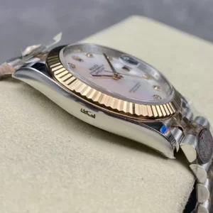 ROLEX DATEJUST 126331 REPLICA WATCH MOP DIAL JUBILEE STRAP CLEAN 41MM 4 ĐỒNG HỒ ROLEX DATEJUST 126331 REPLICA 11 MẶT KHẢM TRAI CỌC SỐ ĐÍNH ĐÁ CLEAN 41MM