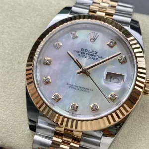 ROLEX DATEJUST 126331 REPLICA WATCH MOP DIAL JUBILEE STRAP CLEAN 41MM 2 ĐỒNG HỒ ROLEX DATEJUST 126331 REPLICA 11 MẶT KHẢM TRAI CỌC SỐ ĐÍNH ĐÁ CLEAN 41MM