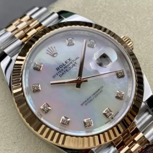 ROLEX DATEJUST 126331 REPLICA WATCH MOP DIAL JUBILEE STRAP CLEAN 41MM 1 ĐỒNG HỒ ROLEX DATEJUST 126331 REPLICA 11 MẶT KHẢM TRAI CỌC SỐ ĐÍNH ĐÁ CLEAN 41MM