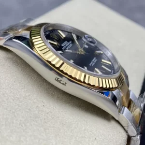 ROLEX DATEJUST 126333 REPLICA WATCHES BLACK DIAL DEMI YELLOW GOLD CLEAN 41MM 4 ĐỒNG HỒ ROLEX DATEJUST 126333 REPLICA 11 MẶT ĐEN CỌC SỐ DẠ QUANG NHÀ MÁY CLEAN 41MM