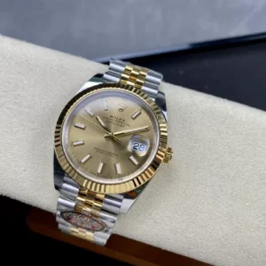 ĐỒNG HỒ ROLEX DATEJUST REP1:1 MẶT SỐ VÀNG CHAMPAGNE CỌC SỐ DẠ QUANG 41MM 3 ĐỒNG HỒ ROLEX DATEJUST REP11 MẶT SỐ VÀNG CHAMPAGNE CỌC SỐ DẠ QUANG 41MM