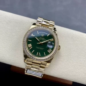 ĐỒNG HỒ ROLEX DAY-DATE 228238 MẶT XANH LÁ CÂY NIỀNG ĐÁ NHÀ MÁY Q 40MM 3 ĐỒNG HỒ ROLEX DAY-DATE 228238 MẶT XANH LÁ CÂY NIỀNG ĐÁ NHÀ MÁY Q 40MM
