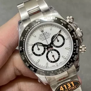 ROLEX DAYTONA 126500 COSMOGRAPH REPLICA WATCHES WHITE DIAL Q FACTORY 40MM 1 ĐỒNG HỒ ROLEX DAYTONA 126500 COSMOGRAPH REP 11 MẶT TRẮNG NHÀ MÁY Q 40MM