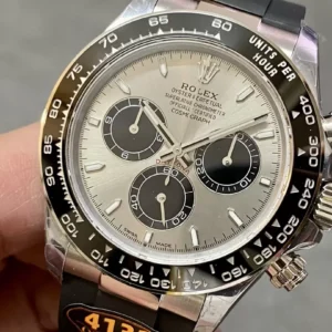 ROLEX DAYTONA 126519 COSMOGRAPH BEST COPIES WATCH GREY DIAL BLACK CERAMIC CASE INDEX HOURS Q FACTORY 40MM 1 ĐỒNG HỒ ROLEX DAYTONA 126519 COSMOGRAPH REP 11 VIỀN CERAMIC NHÀ MÁY Q 40MM