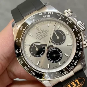 ROLEX DAYTONA 126519 COSMOGRAPH BEST COPIES WATCH GREY DIAL BLACK CERAMIC CASE INDEX HOURS Q FACTORY 40MM 2 ĐỒNG HỒ ROLEX DAYTONA 126519 COSMOGRAPH REP 11 VIỀN CERAMIC NHÀ MÁY Q 40MM