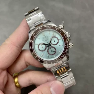 ROLEX DAYTONA COSMOGRAPH BEST COPIES WATCHES ICE BLUE DIAL INDEX HOURS CHRONOGRAPH 40MM 3 ĐỒNG HỒ ROLEX DAYTONA COSMOGRAPH REPLICA 11 MẶT XANH DƯƠNG CỌC SỐ DẠ QUANG 40MM