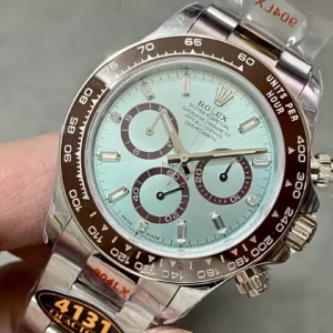 ĐỒNG HỒ ROLEX DAYTONA REPLICA 1:1 MẶT XANH DƯƠNG NIỀNG CHOCOLATE 40MM 2 ĐỒNG HỒ ROLEX DAYTONA REPLICA 11 MẶT XANH DƯƠNG NIỀNG CHOCOLATE 40MM
