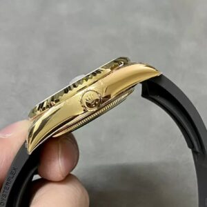 ROLEX SKY DWELLER 336238 REP BLACK DIAL WATCH PLATED GOLD 42MM 4 ĐỒNG HỒ ROLEX SKY DWELLER 336238 REP 11 MẶT ĐEN MẠ VÀNG DÂY CAO SU CAO CẤP 42MM