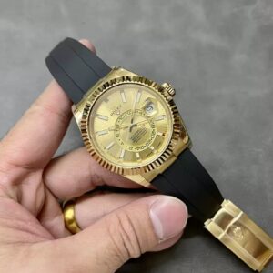 ĐỒNG HỒ ROLEX SKY DWELLER 336238 REP 11 MẶT VÀNG CỌC SỐ DẠ QUANG 42MM 2 ĐỒNG HỒ ROLEX SKY DWELLER 336238 REP 11 MẶT VÀNG CỌC SỐ DẠ QUANG 42MM