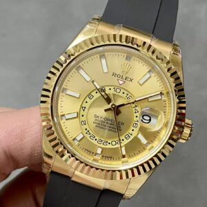 ĐỒNG HỒ ROLEX SKY DWELLER 336238 REP 11 MẶT VÀNG CỌC SỐ DẠ QUANG 42MM 1 ĐỒNG HỒ ROLEX SKY DWELLER 336238 REP 11 MẶT VÀNG CỌC SỐ DẠ QUANG 42MM