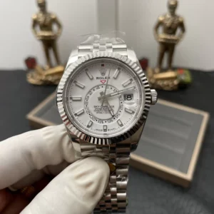 ĐỒNG HỒ ROLEX SKY-DWELLER 336934 REPLICA 11 DÂY KIM LOẠI MẶT TRẮNG 42MM 2 ĐỒNG HỒ ROLEX SKY-DWELLER 336934 REPLICA 11 DÂY KIM LOẠI MẶT TRẮNG 42MM
