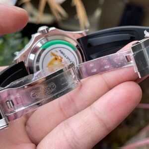 ROLEX YACHT-MASTER REPLICA WATCH FULL STONE BAGUETTE BEZEL 41MM 8 ĐỒNG HỒ ROLEX YACHT-MASTER REPLICA 11 NIỀNG FULL ĐÁ BAGUETTE DÂY CAO SU CAO CẤP 41MM