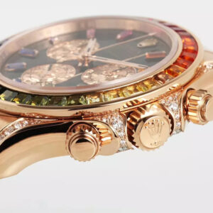 ĐỒNG HỒ ROLEX DAYTONA RAINBOW SUPER FAKE ROSE GOLD MẶT ĐEN Z FACTORY 40MM 6 ĐỒNG HỒ ROLEX DAYTONA RAINBOW SUPER FAKE ROSE GOLD MẶT ĐEN ZFACTORY 40MM (1)
