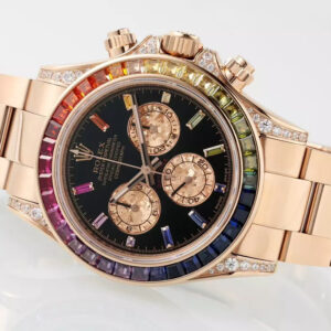 ĐỒNG HỒ ROLEX DAYTONA RAINBOW SUPER FAKE ROSE GOLD MẶT ĐEN Z FACTORY 40MM 5 ĐỒNG HỒ ROLEX DAYTONA RAINBOW SUPER FAKE ROSE GOLD MẶT ĐEN ZFACTORY 40MM (1)