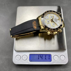 ROLEX DAYTONA REPLICA WATCH WHITE DIAL 140G V6 Q FACTORY 40MM 8 ĐỒNG HỒ ROLEX DAYTONA REP 11 MÀU GOLD TRỌNG LƯỢNG 140G V6 QF 40MM (1)