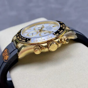 ROLEX DAYTONA REPLICA WATCH WHITE DIAL 140G V6 Q FACTORY 40MM 4 ĐỒNG HỒ ROLEX DAYTONA REP 11 MÀU GOLD TRỌNG LƯỢNG 140G V6 QF 40MM (1)