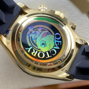 ROLEX DAYTONA REPLICA WATCHES BLACK DIAL V6 140G Q FACTORY 40MM 6 ĐỒNG HỒ ROLEX DAYTONA REPLICA V6 MÀU GOLD MẶT ĐEN 140G QF 40MM (1)