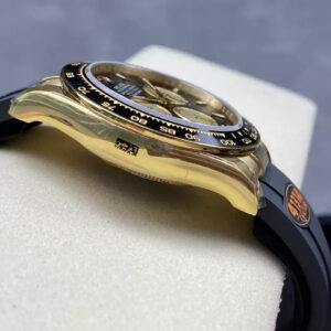 ROLEX DAYTONA REPLICA WATCHES BLACK DIAL V6 140G Q FACTORY 40MM 4 ĐỒNG HỒ ROLEX DAYTONA REPLICA V6 MÀU GOLD MẶT ĐEN 140G QF 40MM (1)