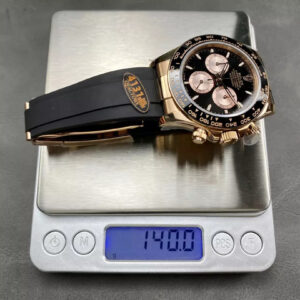 ROLEX DAYTONA REPLICA WATCHES V6 ROSE GOLD FLEX OYSTER STRAP 140G QF 40MM 8 ĐỒNG HỒ ROLEX DAYTONA REPLICA V6 ROSE GOLD CỌC SỐ DẠ QUANG 140G QF 40MM (1)