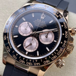 ROLEX DAYTONA REPLICA WATCHES V6 ROSE GOLD FLEX OYSTER STRAP 140G QF 40MM 1 ĐỒNG HỒ ROLEX DAYTONA REPLICA V6 ROSE GOLD CỌC SỐ DẠ QUANG 140G QF 40MM (1)